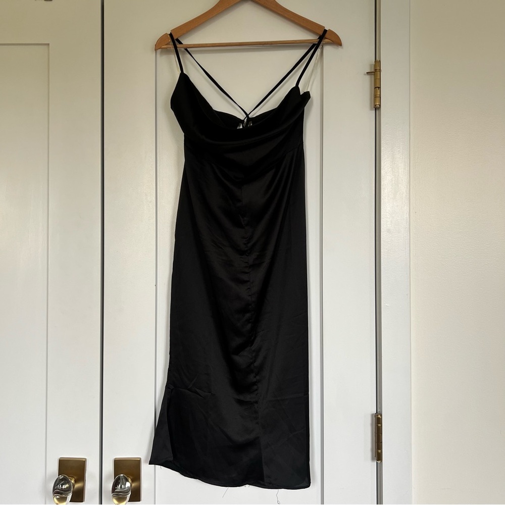 Cowl neck slip dress